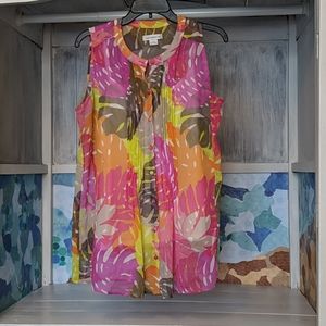 Liz Claiborne size L sleeveless top w/ undershirt